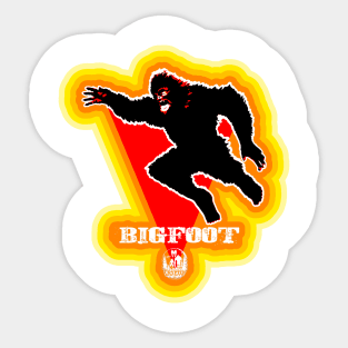 Action Bigfoot Sasquatch 70's Retro Vintage Movie Monster Sticker